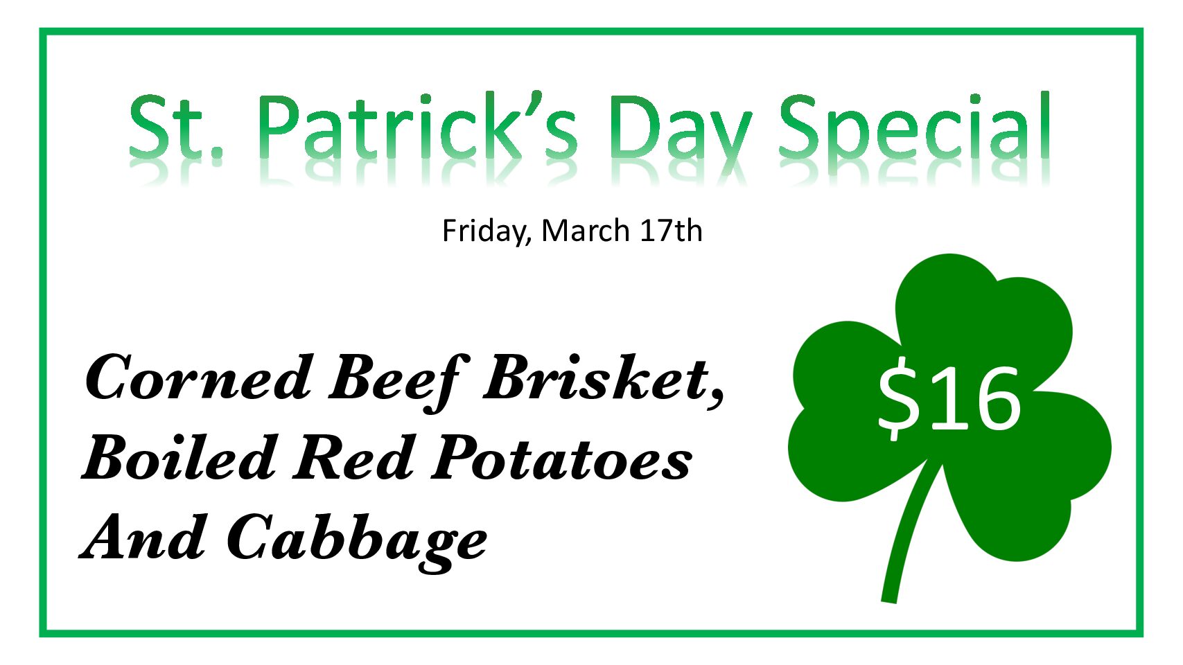 St Patrick’s Day Special